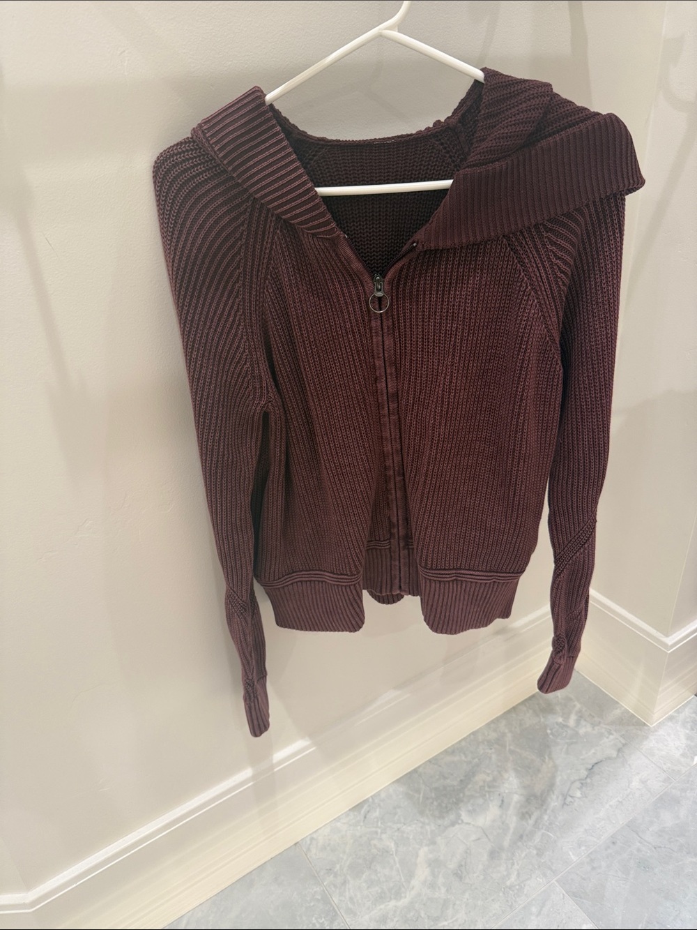 Lululemon Zip-Up Hooded Women's Sweater - Deep Burgundy